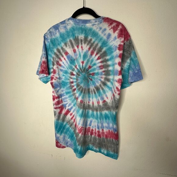 RARE Chinatown Market Multi-Color Tie Dye Stress Relief Graphic Short Sleeve Tee - Picture 6 of 10